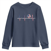 USA Soccer Heartbeat Youth Sweatshirt American Flag Football Pulse