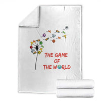 Soccer Dandelion Flower Throw Blanket The Game Of The World