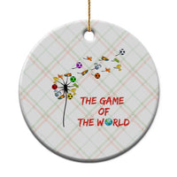Soccer Dandelion Flower Ceramic Ornament The Game Of The World