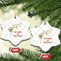 Soccer Dandelion Flower Ceramic Ornament The Game Of The World