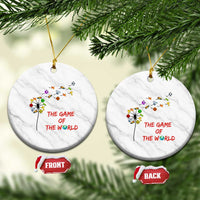 Soccer Dandelion Flower Ceramic Ornament The Game Of The World