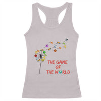 Soccer Dandelion Flower Racerback Tank Top The Game Of The World