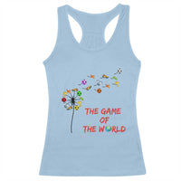Soccer Dandelion Flower Racerback Tank Top The Game Of The World