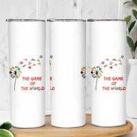 Soccer Dandelion Flower Skinny Tumbler The Game Of The World