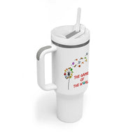 Soccer Dandelion Flower Tumbler With Handle The Game Of The World
