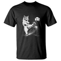 Cat Playing Soccer T Shirt Funny Cat Lover Gift