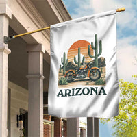 Arizona Motorcycle Garden Flag Vintage Desert Highway Rider Gift