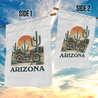 Arizona Motorcycle Garden Flag Vintage Desert Highway Rider Gift