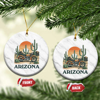 Arizona Motorcycle Ceramic Ornament Vintage Desert Highway Rider Gift