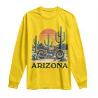 Arizona Motorcycle Long Sleeve Shirt Vintage Desert Highway Rider Gift