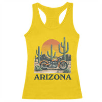 Arizona Motorcycle Racerback Tank Top Vintage Desert Highway Rider Gift