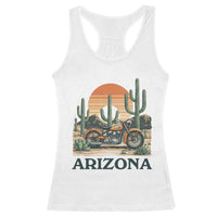 Arizona Motorcycle Racerback Tank Top Vintage Desert Highway Rider Gift