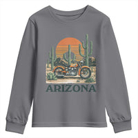 Arizona Motorcycle Youth Sweatshirt Vintage Desert Highway Rider Gift