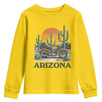Arizona Motorcycle Youth Sweatshirt Vintage Desert Highway Rider Gift
