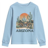 Arizona Motorcycle Youth Sweatshirt Vintage Desert Highway Rider Gift