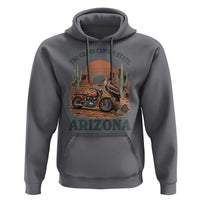 Vintage Arizona Motorcycle Rider Hoodie Desert Cactus Grand Canyon State