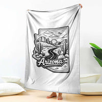 Vintage Arizona Pride Throw Blanket Cactus Desert Western Landscape