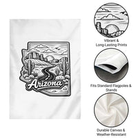 Vintage Arizona Pride Garden Flag Cactus Desert Western Landscape