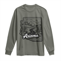 Vintage Arizona Pride Long Sleeve Shirt Cactus Desert Western Landscape