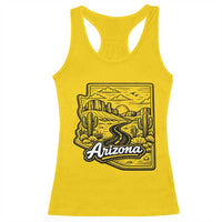Vintage Arizona Pride Racerback Tank Top Cactus Desert Western Landscape