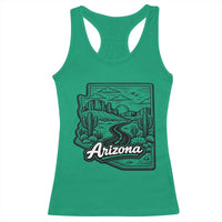 Vintage Arizona Pride Racerback Tank Top Cactus Desert Western Landscape