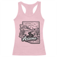 Vintage Arizona Pride Racerback Tank Top Cactus Desert Western Landscape