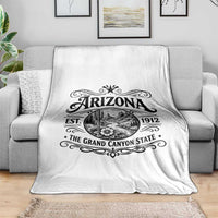 Arizona Desert Wanderlust Throw Blanket Vintage Grand Canyon State Est 1912