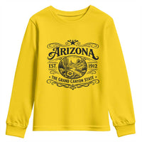 Arizona Desert Wanderlust Youth Sweatshirt Vintage Grand Canyon State Est 1912