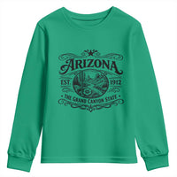 Arizona Desert Wanderlust Youth Sweatshirt Vintage Grand Canyon State Est 1912
