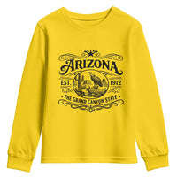 Vintage Arizona Cactus Desert Canyon Western 1912 Youth Sweatshirt