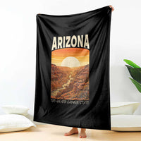 Arizona Souvenir Grand Canyon State Throw Blanket Saguaro Cactus Road Trip