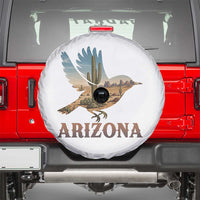 Arizona Desert Wren Bird Spare Tire Cover Cactus Landscape Rustic Western
