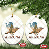 Arizona Desert Wren Bird Ceramic Ornament Cactus Landscape Rustic Western