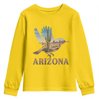Arizona Desert Wren Bird Youth Sweatshirt Cactus Landscape Rustic Western