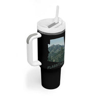San Francisco Peaks Flagstaff Arizona Tumbler With Handle Vintage Mountain Landscape Gift