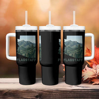 San Francisco Peaks Flagstaff Arizona Tumbler With Handle Vintage Mountain Landscape Gift
