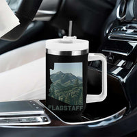 San Francisco Peaks Flagstaff Arizona Tumbler With Handle Vintage Mountain Landscape Gift