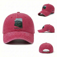 San Francisco Peaks Flagstaff Arizona Washed Cotton Baseball Cap Vintage Mountain Landscape Gift