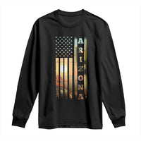 Patriotic Arizona State Flag Long Sleeve Shirt Southwest Landscape Gift