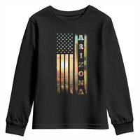 Patriotic Arizona State Flag Youth Sweatshirt Southwest Landscape Gift