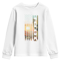 Patriotic Arizona State Flag Youth Sweatshirt Southwest Landscape Gift