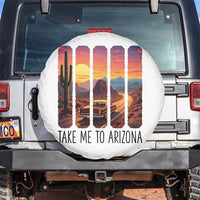 Arizona Desert Cactus Western Adventure Spare Tire Cover Take Me To AZ