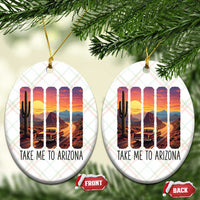 Arizona Desert Cactus Western Adventure Ceramic Ornament Take Me To AZ