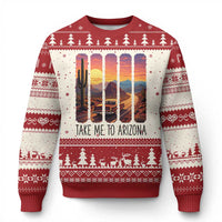 Arizona Desert Cactus Western Adventure Ugly Christmas Sweater Take Me To AZ