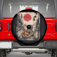 Vintage Japanese Ukiyoe Punch Baby Monkey Spare Tire Cover Kawaii Animal Gift