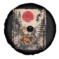 Vintage Japanese Ukiyoe Punch Baby Monkey Spare Tire Cover Kawaii Animal Gift