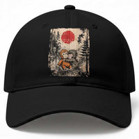Vintage Japanese Ukiyoe Punch Baby Monkey Baseball Cap Kawaii Animal Gift