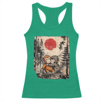 Vintage Japanese Ukiyoe Punch Baby Monkey Racerback Tank Top Kawaii Animal Gift