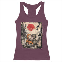 Vintage Japanese Ukiyoe Punch Baby Monkey Racerback Tank Top Kawaii Animal Gift