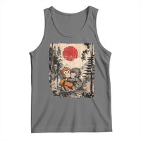 Vintage Japanese Ukiyoe Punch Baby Monkey Tank Top Kawaii Animal Gift